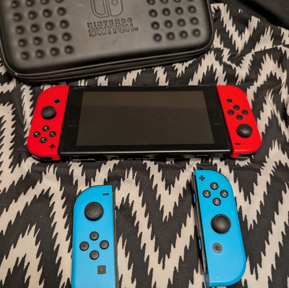 Nintendo Switch Console 2nd gen with Red and Blue Joy-Con Controllers